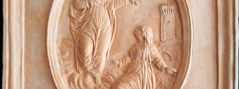 Targa devozionale in terracotta