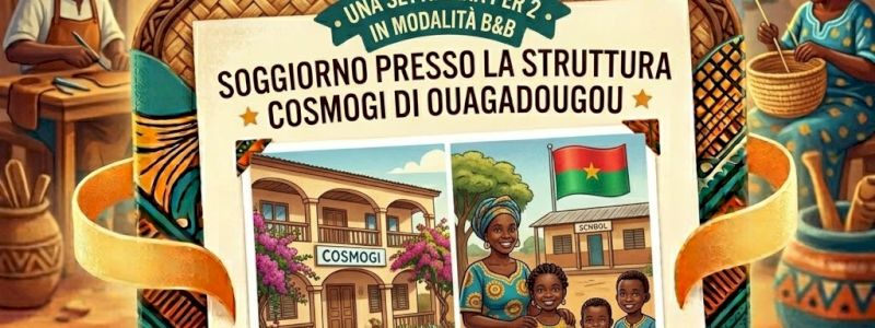 Una settimana per 2 persone in modalità B&B presso la struttura di accoglienza Casmogi di Ouagadougou