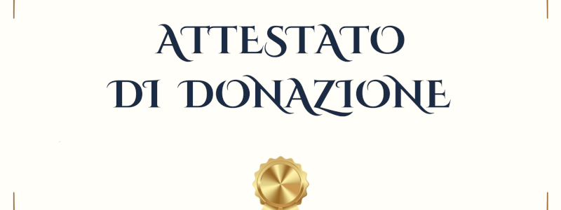 Attestato di donazione