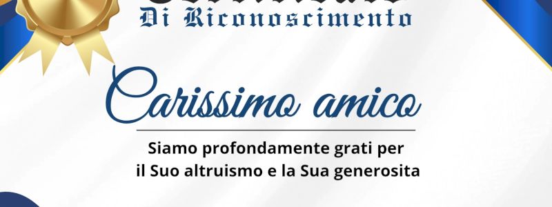 Certificato digitale del riconoscimento del merito