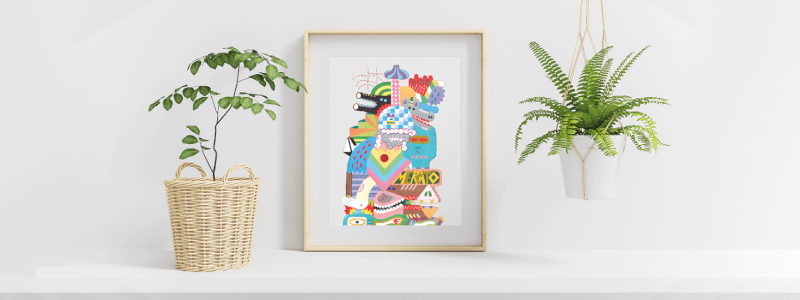 Stampa del murales realizzato dagli artisti