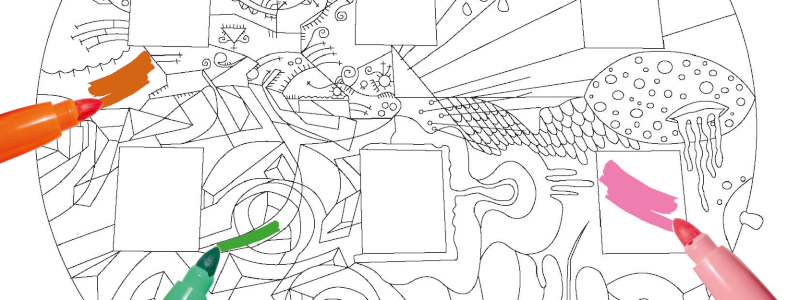 Atlante delle opere d’arte della Cooperativa da colorare + stampa del murales