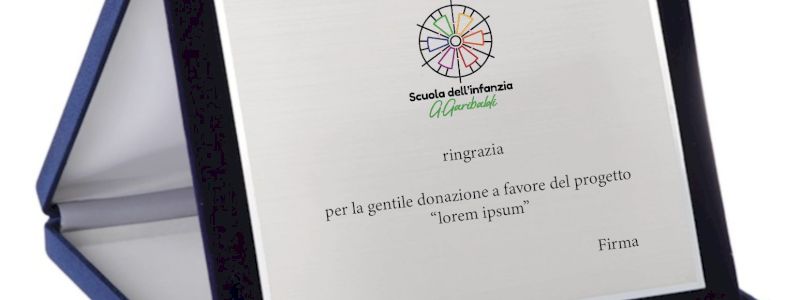 Targa con nome esposta a scuola e cena conviaviale alla Festa della Vivacità (cena di fine anno scolastico)
