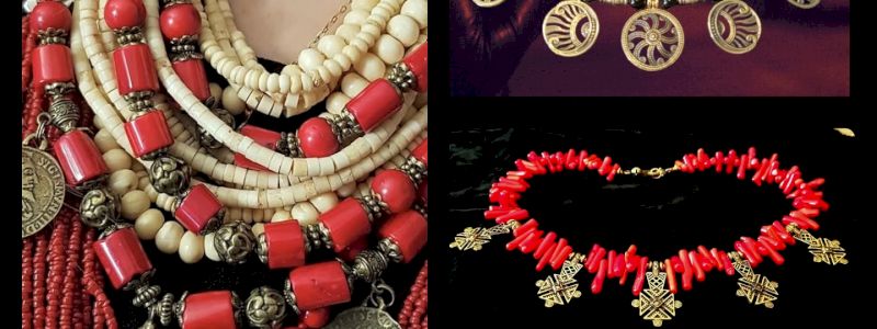 Collana tradizionale ucraina realizzata a mano