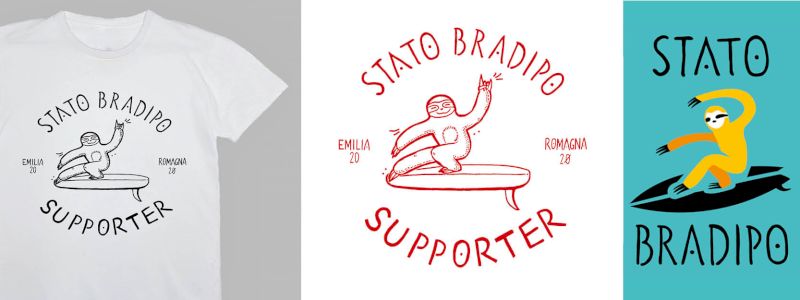 T-SHIRT Stato Bradipo Supporter! - Ritiro di persona