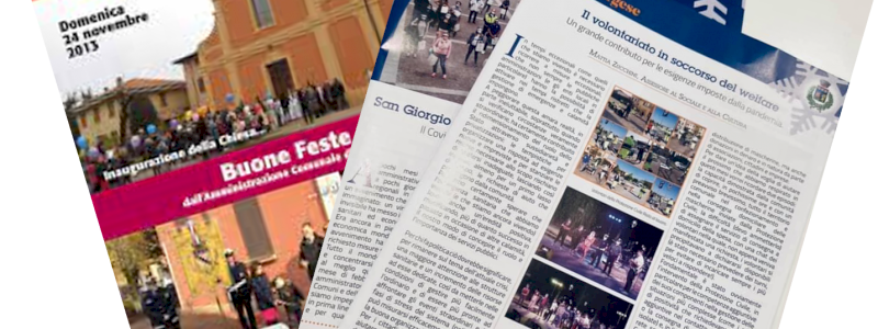 PERGAMENA SOSTENITORE RIOLO PROTEZIONE CIVILE, PUBBLICAZIONE SUI GIORNALI “FOGLIO APERTO” & “IL SANGIORGESE, UN BUONO SCONTO DEL 15% E LO SPECIALE VIDEO DI RINGRAZIAMENTO!