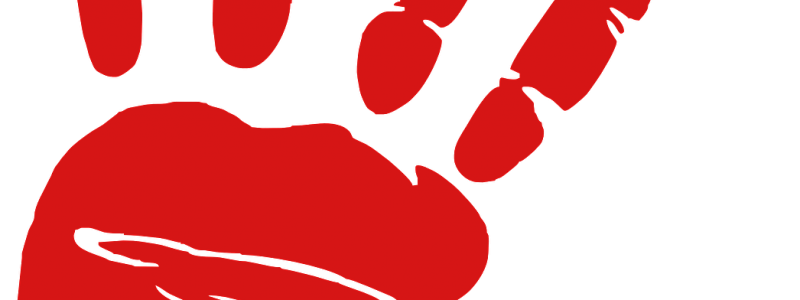 Impronta della mano sul muro + firma