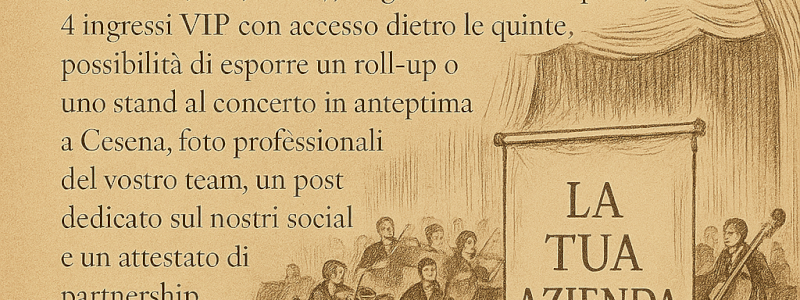 Diventa sponsor amico del concerto