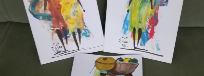 Un biglietto dipinto a mano!