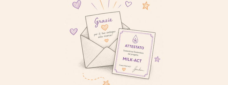 Attestato personalizzato di sostegno alla ricerca MILK-ACT