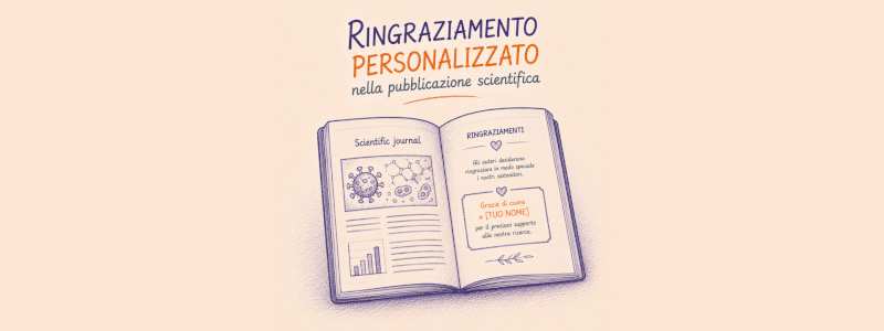 Ringraziamento personalizzato nella pubblicazione scientifica