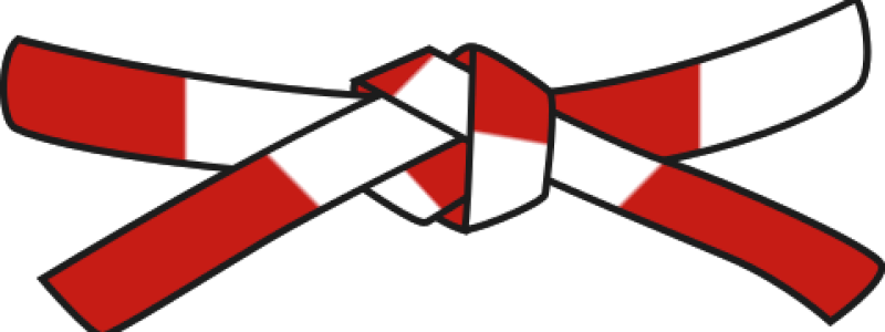 cintura bianco-rossa