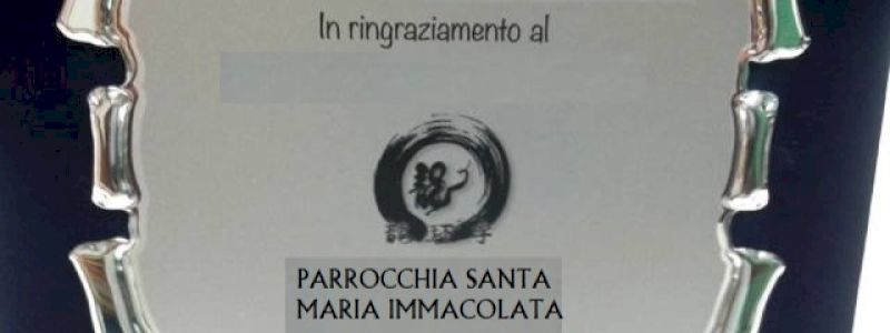 Targa ringraziamento personalizzata