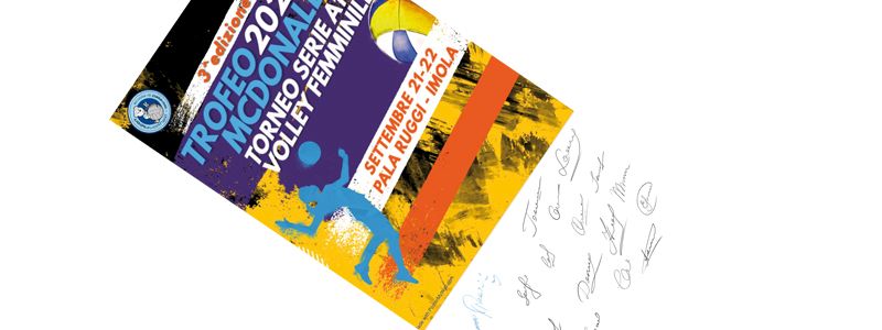 Locandina dell'evento firmata dalle atlete (con spedizione) e invito per l'ingresso nei due giorni della manifestazione