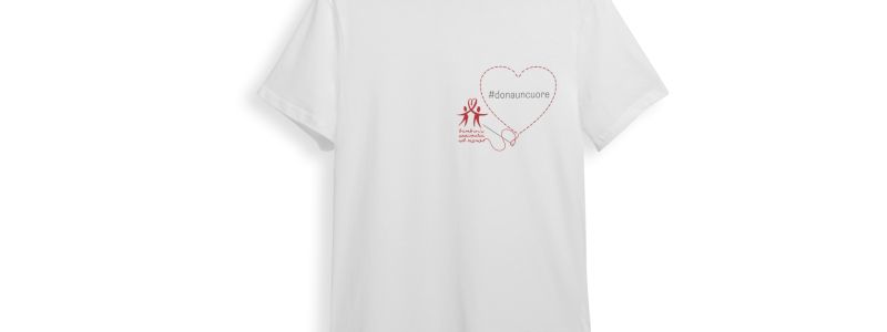 T-shirt con stampa cuore dell'azienda Vicario Cinque