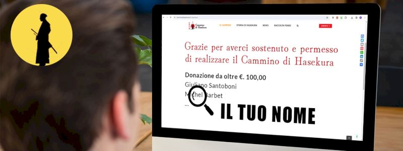 Il tuo nome sul sito www.camminodihasekura.it