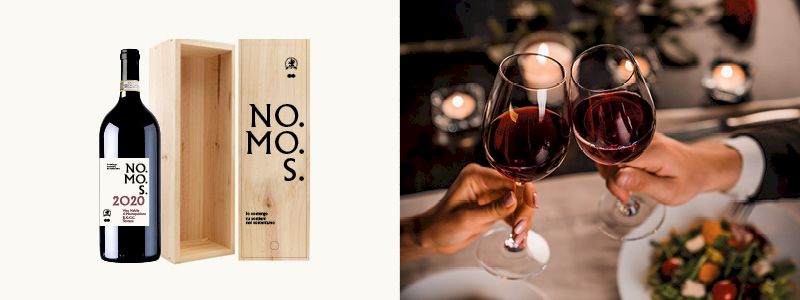 Cena degustazione per due persone e bottiglia di vino Nomos Magnum