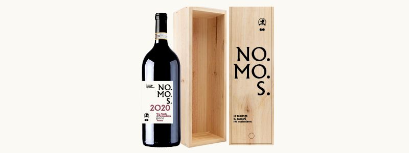 Bottiglia Nomos Magnum e cartolina personalizzata