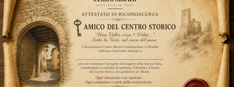 Pergamena ufficiale sostenitore del centro storico
