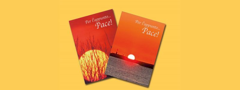 ATTESTATO di ALLEATO DI PACE con il nostro grazie e una frase di pace + set di tre quaderni 'Per l'appunto ... PACE'
