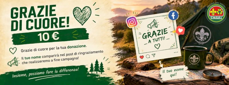 Ringraziamento sui social