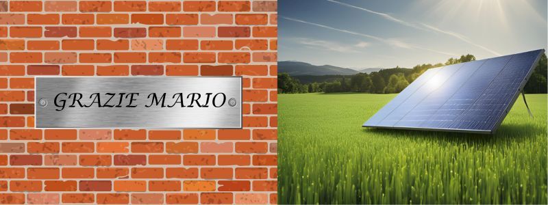 Adotta un pannello e avrai una targa personalizzata sulla nostra sede