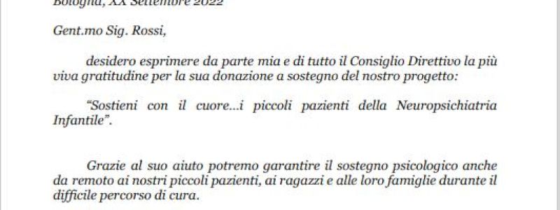 Una Lettera speciale per Te