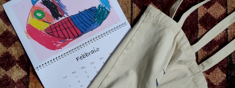 Shopper con serigrafia + Calendario 2024