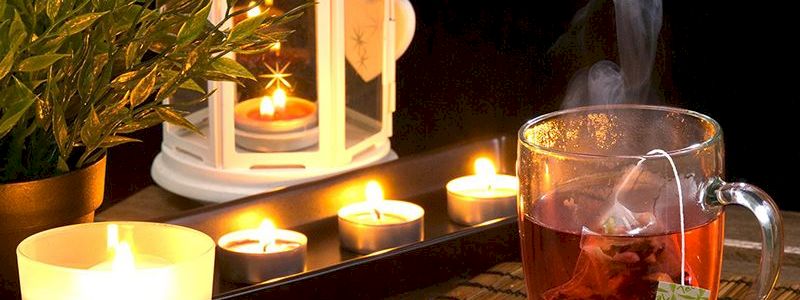 Una tisana a lume di candela sul nostro terrazzo