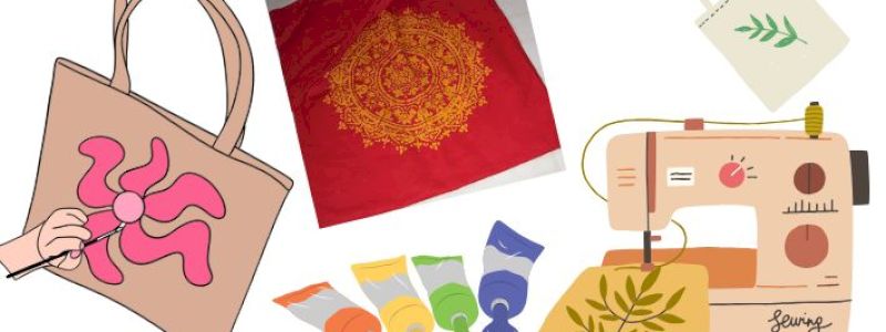 La tote bag  decorata a mano